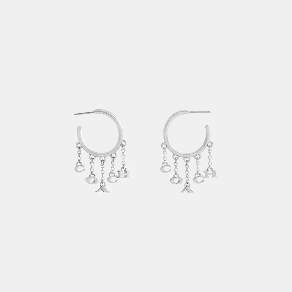 Coach Charm Hoop Earrings - Picture 4 of 4